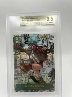 BGS 9.5 One Piece TCG Legacy of the Master Jewelry Bonney Manga Alt Art OP12-118 - Image 1