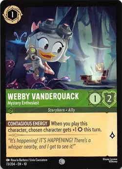 Webby Vanderquack Mystery Enthusiast 73/204 Whispers in the Well Disney Lorcana - Image 1