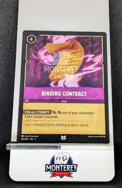 BINDING CONTRACT NM-MINT Disney Lorcana TCG non holo 65/204 EN2 - Image 1