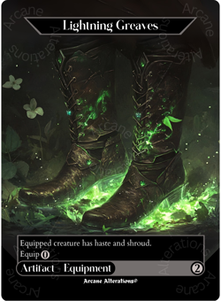 Lightning Greaves - Full Art Altered Art Custom Proxy Cards - Image 1