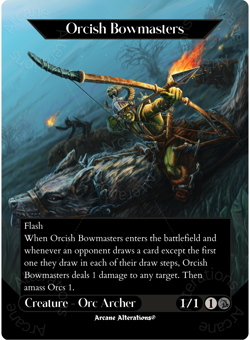 Orcish Bowmasters - Full Art Altered Art Custom Cards - Image 1