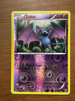 Pokemon TCG Zubat 52/135 Plasma Storm Reverse Holo Trading Card LP - Image 1