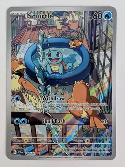 Pokemon Squirtle TCG 148/142 Stellar Crown Illustration Rare Card NM Condition - Image 1
