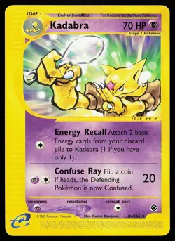 Kadabra 84/165 Uncommon Expedition Pokemon Card - Image 1