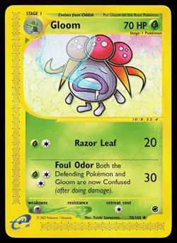 Gloom 78/165 Uncommon Expedition Pokemon Card - Image 1
