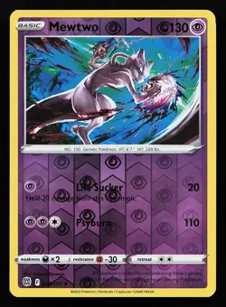 Mewtwo 056/172 Reverse Holo Rare Brilliant Stars Pokemon Card - Image 1
