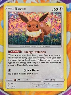 🔥EEVEE McDonald's Promotional Series POKEMON Holo 2018 Trading Card 11/12👍📈 - Image 1