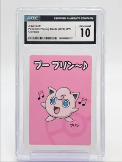 JIGGLYPUFF 2019 POKEMON JPN PLAYING CARDS OLD MAID CGC 10 Q6129 - Image 1