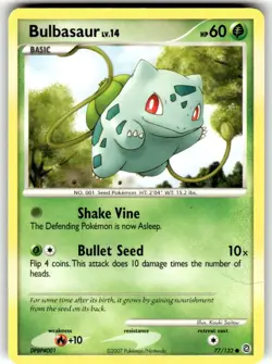 Bulbasaur 77/132 Common Secret Wonders Non Holo Pokemon Card NM - Image 1