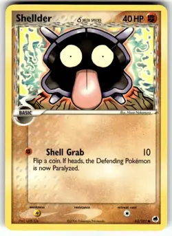 SHELLDER - 63/101 - EX Dragon Frontiers - Common - Pokemon Card LP - Image 1