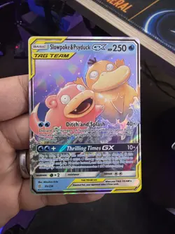 Pokemon TCG Slowpoke & Psyduck GX Unified Minds Alternate Full Art Card 35/236 - Image 1