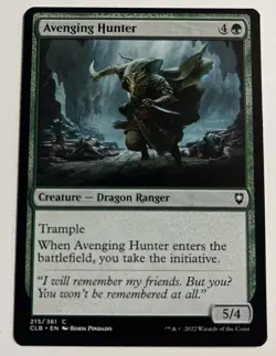 1x Avenging Hunter Commander Legends Baldur's Gate Regular NM CLB 215 - Image 1