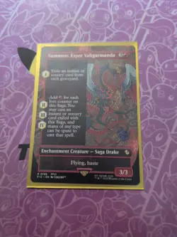 1x Summon: Esper Valigarmanda, Borderless Art, Final Fantasy, Magic MTG NM - Image 1