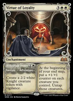 [1x] Virtue of Loyalty // Ardenvale Fealty - Showcase Near Mint, English Wilds o - Image 1