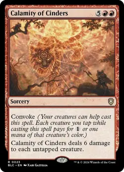 [1x] Calamity of Cinders Near Mint, English Bloomburrow Commander MTG Magic - Image 1