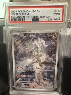 Pokemon N's Reshiram 167/159 Journey Together Holo Box Topper PSA 9 - Image 1