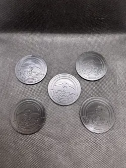 5 Pokemon TCG Official Coins - Pikachu Pawni Zeraora Lechonk Fuecoco - Image 2