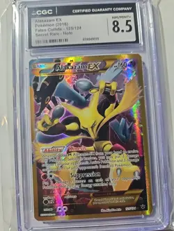 CGC 8.5 Alakazam EX 2016 Fates Collide 125/124 Secret Rare,Holo Pokemon Card - Image 1