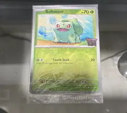 Pokemon Bulbasaur Miscellaneous Cards 001/165 Reverse Holo Promo Exclusive Card - Image 1