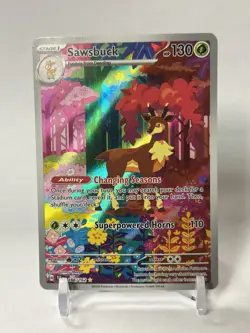 Sawsbuck 166/162 Illustration Rare Pokemon SV05: Temporal Forces English - Image 1