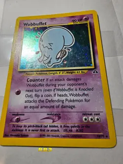 Pokemon TCG | Wobbuffet - 16/75 | Holo | Neo Discovery 2001 | Vintage HOLO BLEED - Image 3
