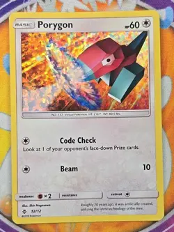 🔥Porygon 2018 Pokemon TCG McDonald's Promo Holo #12/12 Sleeved/Protected 👍📈 - Image 1