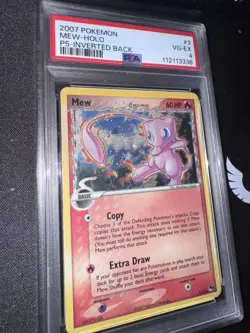 2007 POKEMON POP SERIES 5 #3/17 MEW HOLO INVERTED BACK ERROR PSA 4 - Image 2