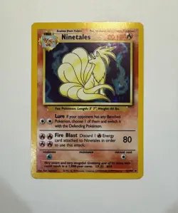 Pokemon TCG Ninetales Base Set 12/102 Holo Unlimited Holo Rare NM - Image 1
