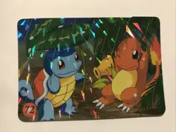 1996 Japanese Pokemon Vending Sticker #72 Rattata Charmander Squirtle - Image 3