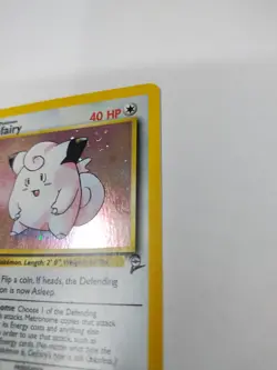 Perfect Swirl And Astrix Pokemon TCG Clefairy 6/130 Base Set 2 Holo Rare - Image 3
