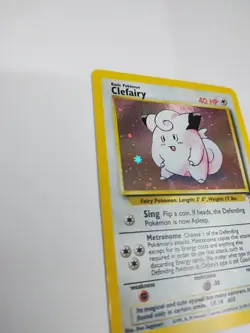 Perfect Swirl And Astrix Pokemon TCG Clefairy 6/130 Base Set 2 Holo Rare - Image 4