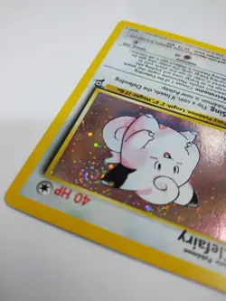 Perfect Swirl And Astrix Pokemon TCG Clefairy 6/130 Base Set 2 Holo Rare - Image 5