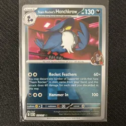 Team Rocket's Honchkrow 127/217 Holo Rare Ascended Heroes Pokemon TCG - Image 1