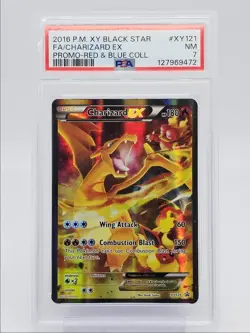 CHARIZARD EX 2016 POKEMON XY RED BLUE BLACK STAR PROMO #XY121 PSA 7 Q2371 - Image 1