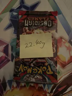 VERY HEAVY! 22.40 Gram Obsidian Flames Pokemon TCG Factory Sealed Booster Pack! - Image 2