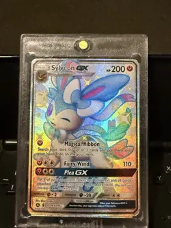 Pokemon NM Sylveon GX SV76/SV94 Hidden Fates Shiny Vault - Image 1