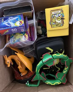 Vintage & Modern Pokemon Accessories Toys Fire Mystery Box 10lbs PRIVATE DK BID - Image 1