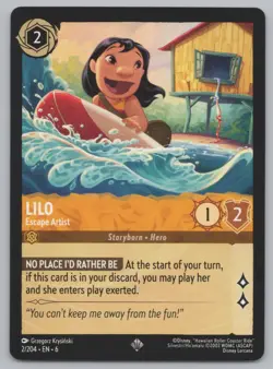 Disney Lorcana - Lilo - Escape Artist 2/204 - Azurite Sea - Image 1