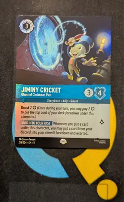 Jiminy Cricket Ghost of Christmas Past 218/204 Epic Disney Lorcana Winterspell - Image 1