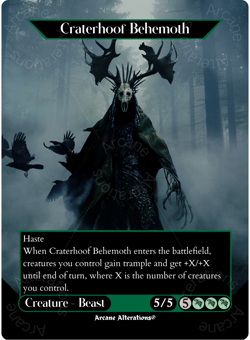 Craterhoof Behemoth - Full Art Altered Art Custom Cards - Image 1