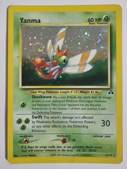 Yanma 17/75 - Neo Discovery Holo Rare Vintage Pokemon Card 2001 - LP/MP - Image 1