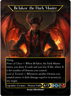 Be'lakor, the Dark Master - Full Art Altered Art Custom Proxy Cards - Image 1