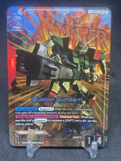 Buster Gundam LR Plus GD01-046 English Card Game TCG Alt Art Foil - Image 1