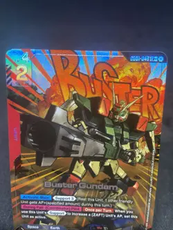 Buster Gundam LR Plus GD01-046 English Card Game TCG Alt Art Foil - Image 3