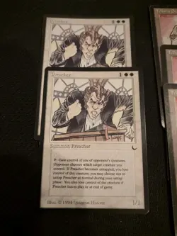 11 Cards MAGIC THE GATHERING VINTAGE THE DARK LOT Preacher Goblin Wizard More - Image 2