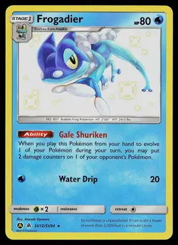 Pokemon Card - Frogadier Hidden Fates SV12/SV94 Shiny Holo Rare - Image 1