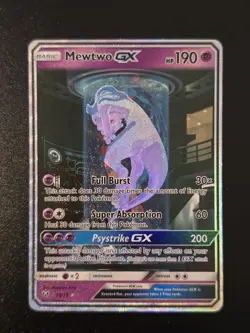 Pokemon Mewtwo GX 78/73 Shining Legends Ultra Rare Full Art Holo 190 HP Card - Image 2
