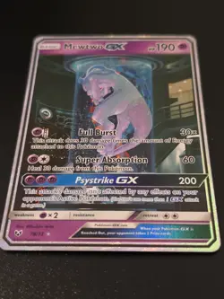 Pokemon Mewtwo GX 78/73 Shining Legends Ultra Rare Full Art Holo 190 HP Card - Image 3