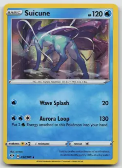 Pokemon Card Suicune Holo Rare SWSH03: Darkness Ablaze 037/189 - Image 1