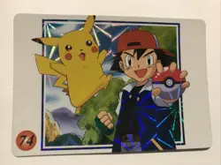 1996 Japan Pokemon Vending Machine Prism Holo Sticker Card Ash Pikachu RARE Jynx - Image 2